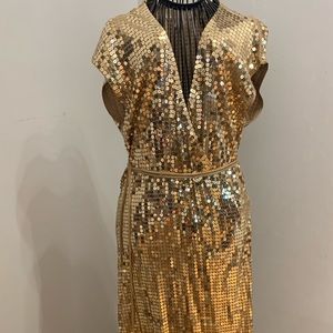 Evening dress, gold
